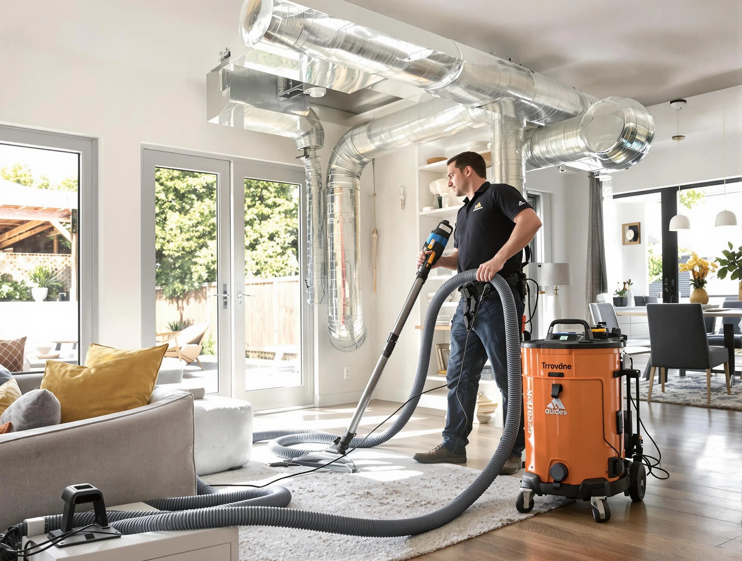 Taylorsville Air Duct Cleaning specialist performing thorough residential duct cleaning using advanced equipment in Taylorsville