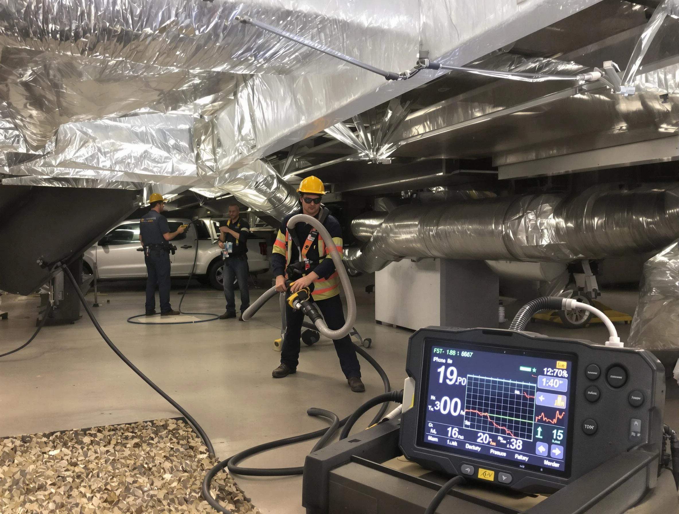 Professional negative pressure duct cleaning by Taylorsville Air Duct Cleaning in Taylorsville